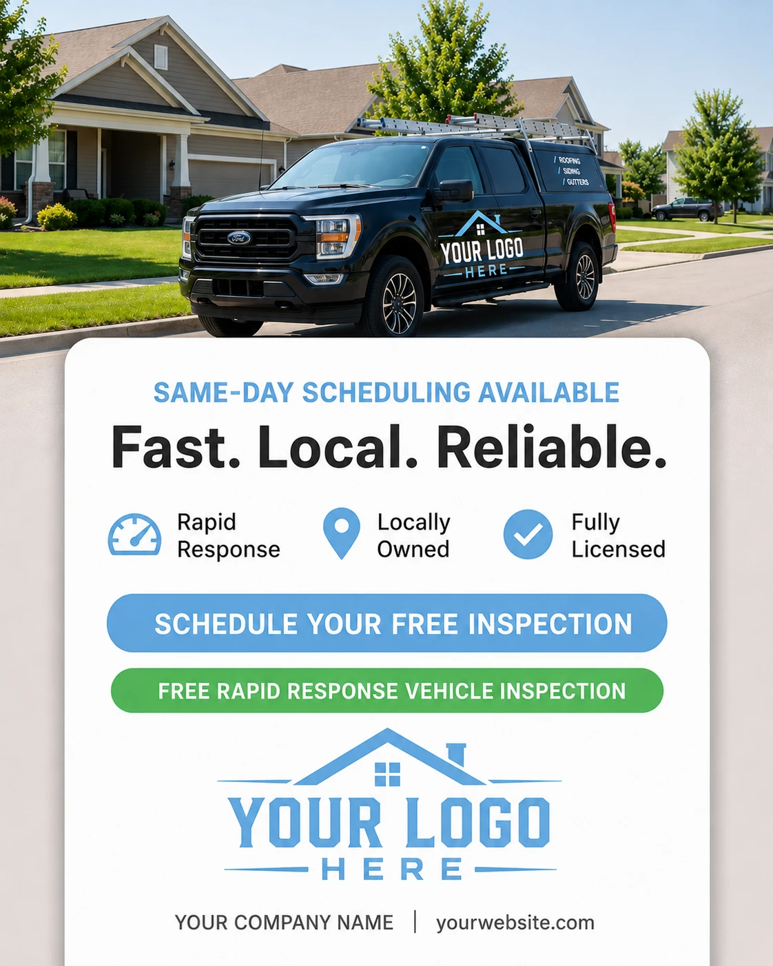 Concept ad — Fast. Local. Reliable.